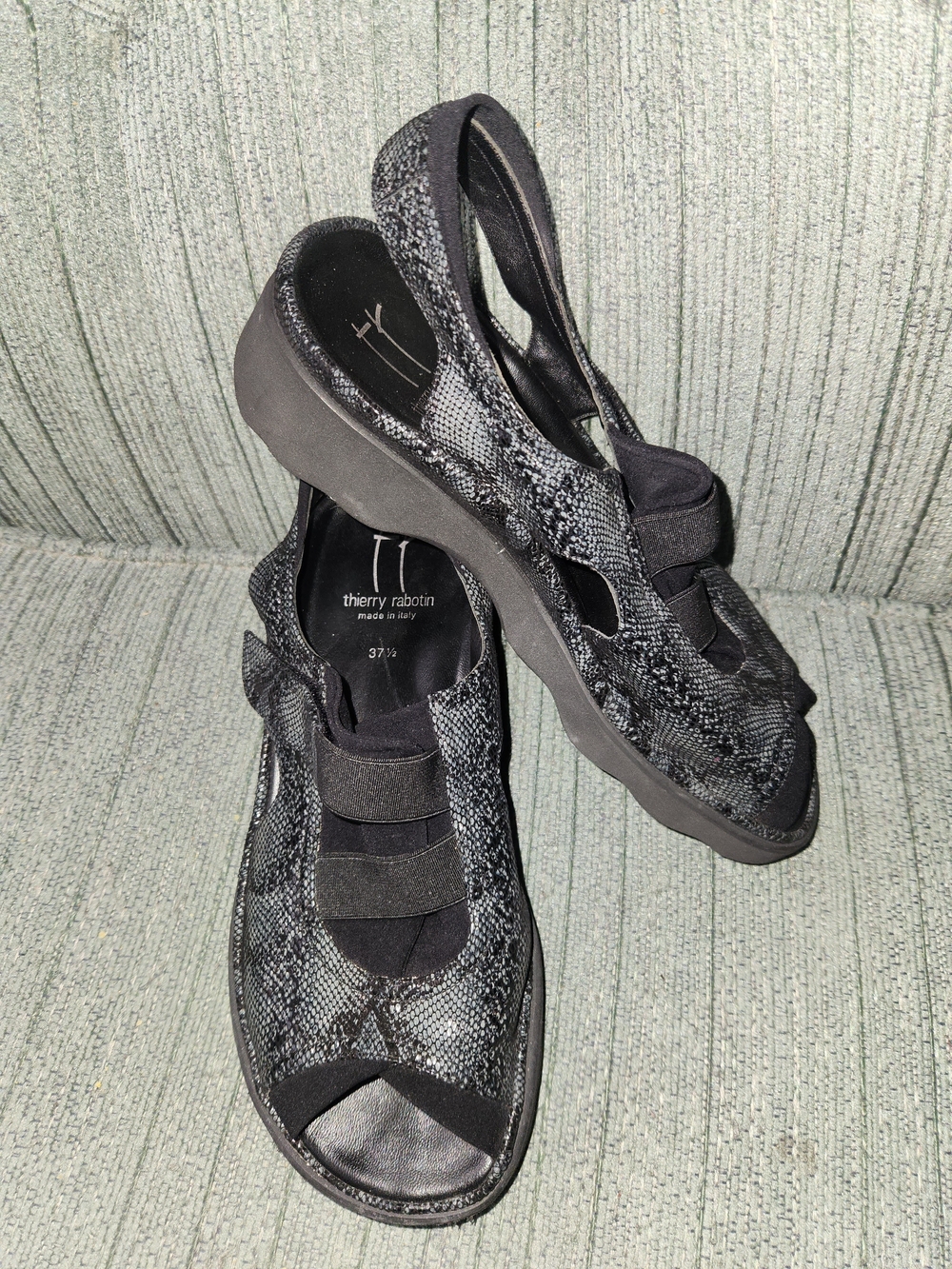 🍉Thierry Rabotin Black Women’s Open-Toe Slingback Sandals